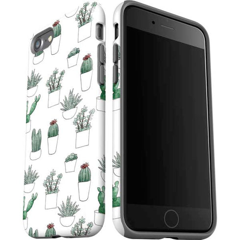 Succulent Pattern iPhone SE (2nd & 3rd Gen) Pro Case
