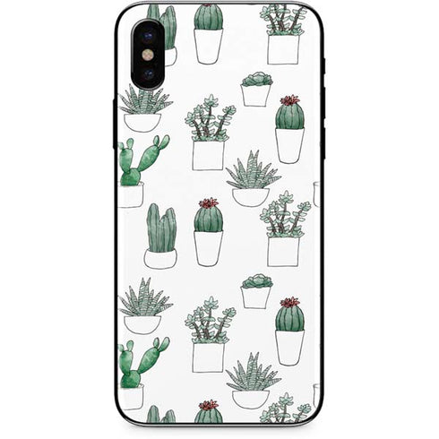Succulent Pattern iPhone X Skin