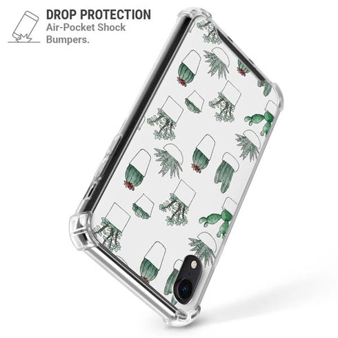 Succulent Pattern iPhone XR Clear Case