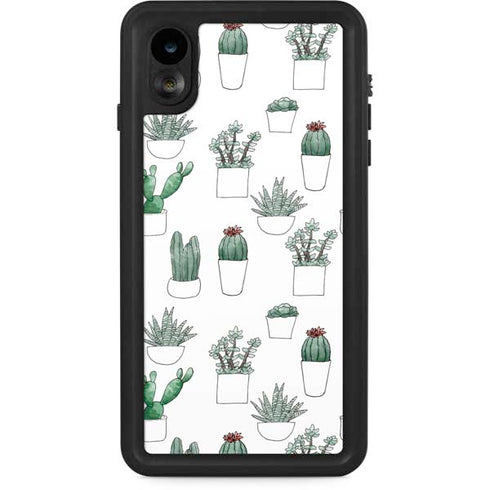 Succulent Pattern iPhone XR Waterproof Case