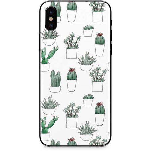 Succulent Pattern iPhone XS Skin