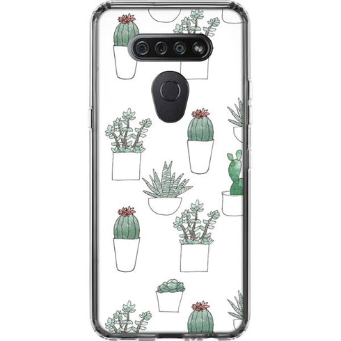 Succulent Pattern LG K51/Q51 Clear Case