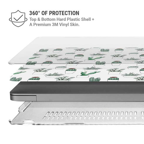 Succulent Pattern MacBook Pro 16in (2021-25) Case plus Skin