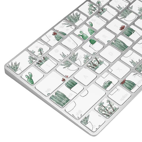Succulent Pattern Magic Keyboard Skin