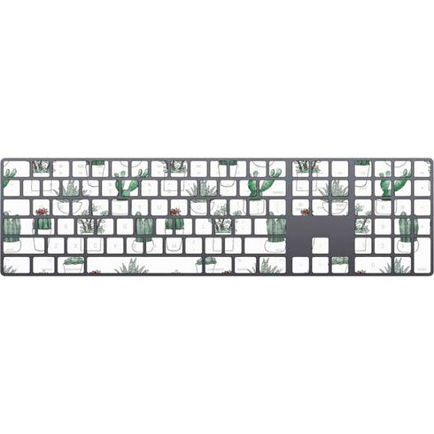 Succulent Pattern Magic Keyboard with Numeric Keypad Skin