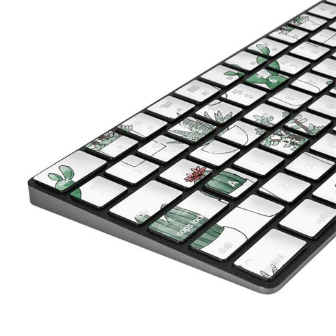 Succulent Pattern Magic Keyboard with Numeric Keypad Skin