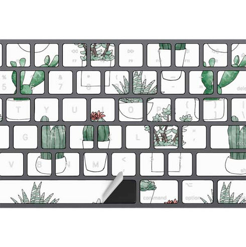 Succulent Pattern Magic Keyboard with Numeric Keypad Skin