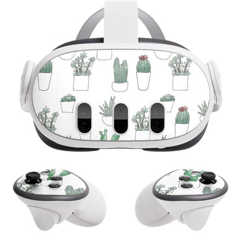 Succulent Pattern Meta Quest 3 Skin