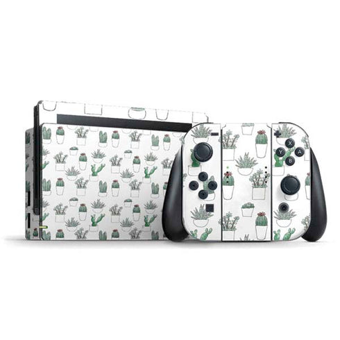 Succulent Pattern Nintendo Switch Bundle Skin