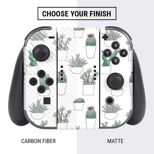 Succulent Pattern Nintendo Switch Bundle Skin