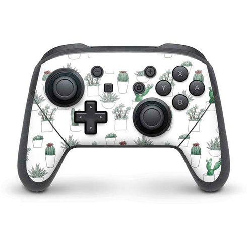 Succulent Pattern Nintendo Switch Pro Controller Skin
