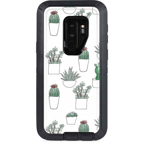 Succulent Pattern Otterbox Defender Galaxy Skin