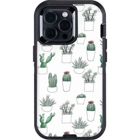 Succulent Pattern Otterbox Defender iPhone Skin