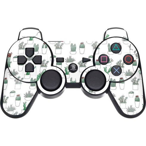 Succulent Pattern PS3 Dual Shock wireless controller Skin