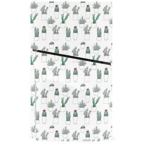 Succulent Pattern PS5 Slim Disk Console Skin