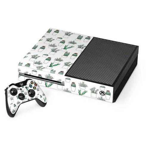 Succulent Pattern Xbox One Console and Controller Bundle Skin