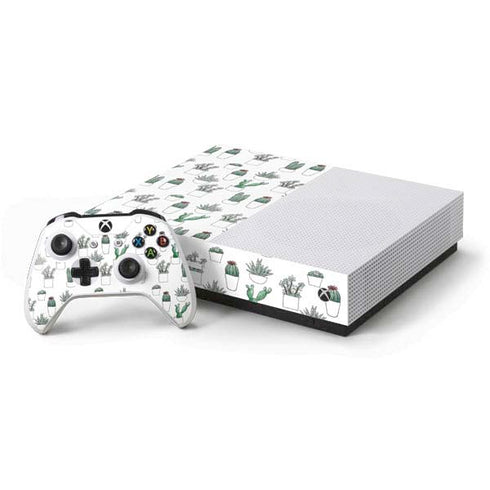 Succulent Pattern Xbox One S All-Digital Edition Bundle Skin