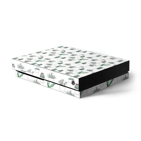 Succulent Pattern Xbox One X Console Skin