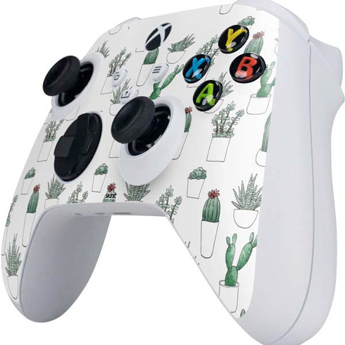 Succulent Pattern Xbox Series S Controller Skin