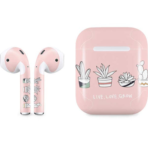 Succulent Sketch Apple AirPods Skin