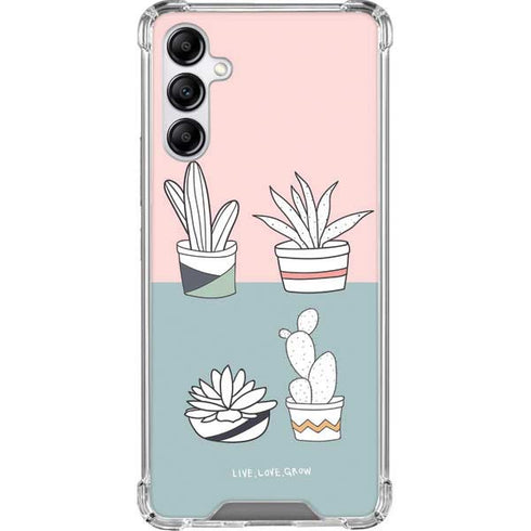 Succulent Sketch Galaxy A14 5G Clear Case