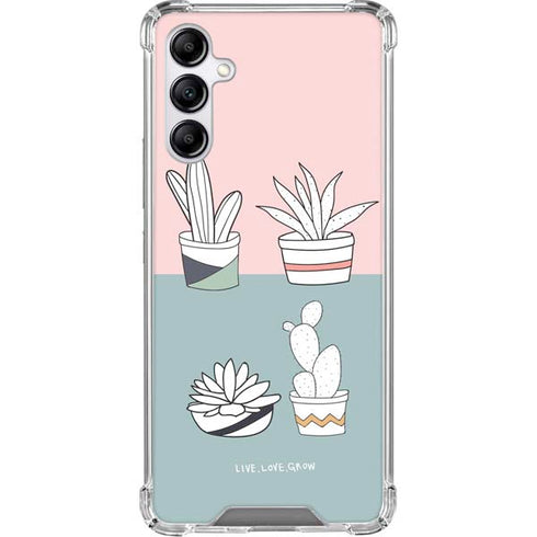 Succulent Sketch Galaxy A15 5G Clear Case