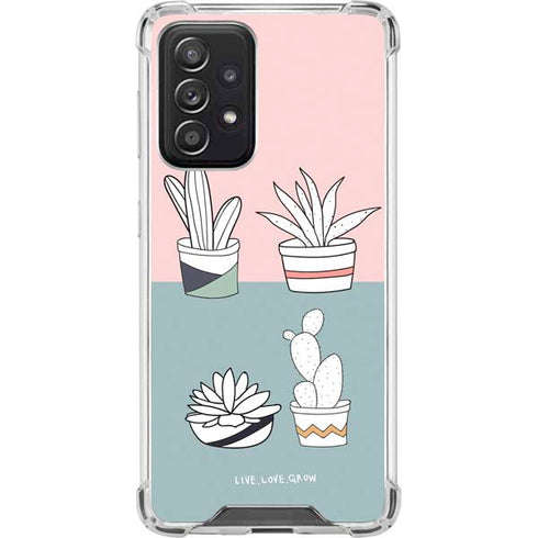 Succulent Sketch Galaxy A52 5G Clear Case