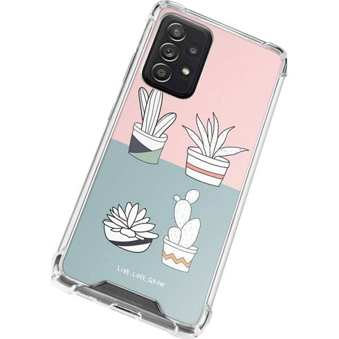 Succulent Sketch Galaxy A52 5G Clear Case