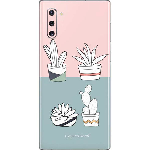 Succulent Sketch Galaxy Note 10 Skin