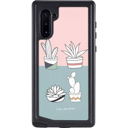 Succulent Sketch Galaxy Note 10 Waterproof Case