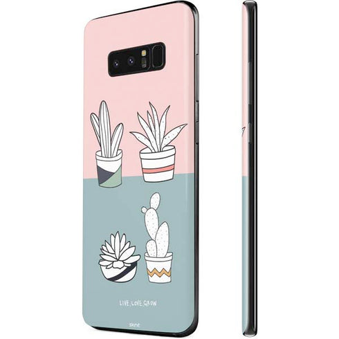 Succulent Sketch Galaxy Note 8 Skin