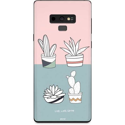 Succulent Sketch Galaxy Note 9 Skin