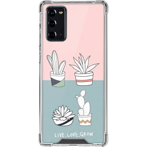 Succulent Sketch Galaxy Note20 5G Clear Case