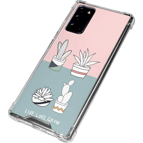 Succulent Sketch Galaxy Note20 5G Clear Case