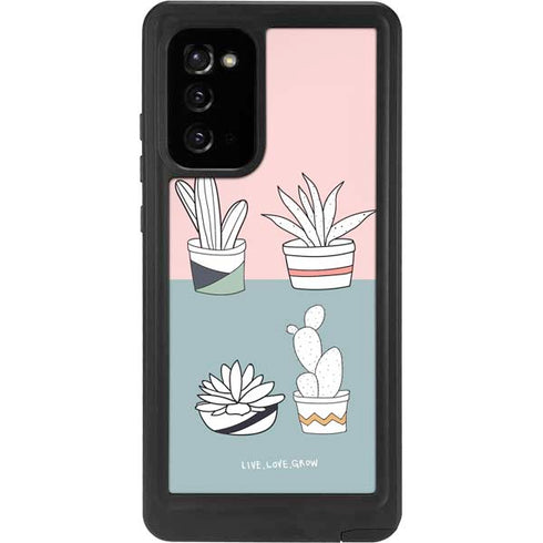 Succulent Sketch Galaxy Note20 5G Waterproof Case