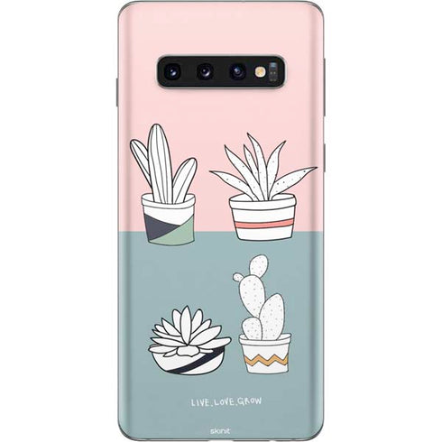 Succulent Sketch Galaxy S10 Skin