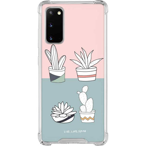 Succulent Sketch Galaxy S20 FE Clear Case