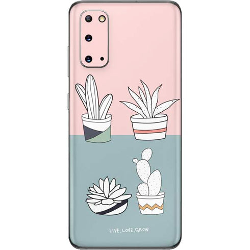 Succulent Sketch Galaxy S20 Skin