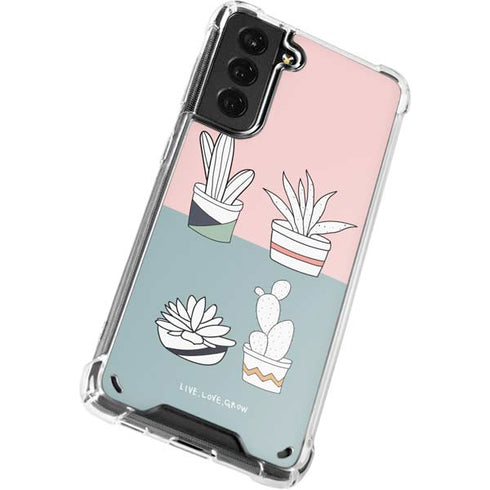 Succulent Sketch Galaxy S21 Plus 5G Clear Case