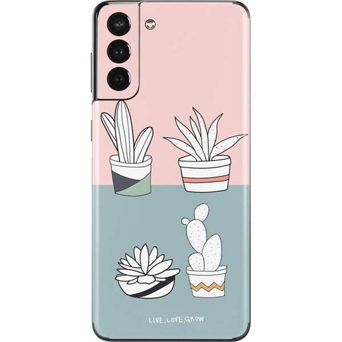 Succulent Sketch Galaxy S21 Plus 5G Skin