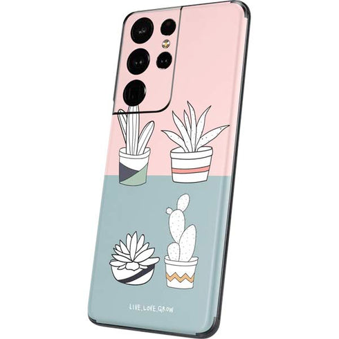 Succulent Sketch Galaxy S21 Ultra 5G Skin