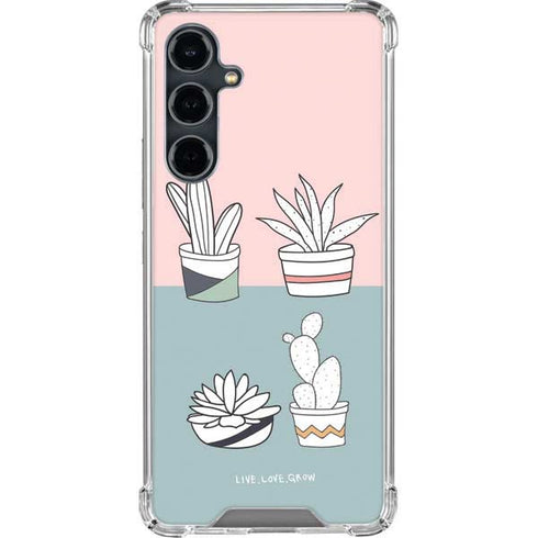 Succulent Sketch Galaxy S23 FE Clear Case