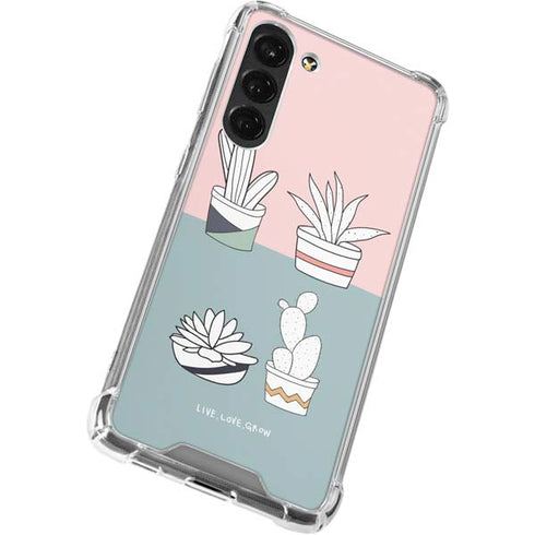Succulent Sketch Galaxy S23 Plus Clear Case