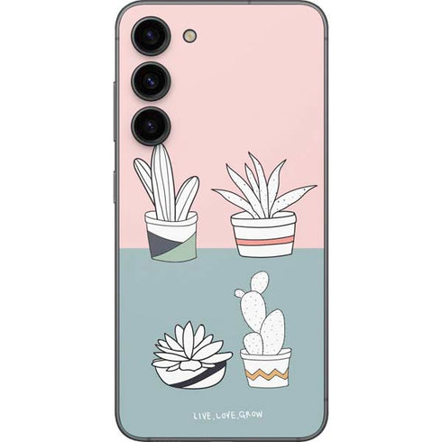 Succulent Sketch Galaxy S23 Plus Skin