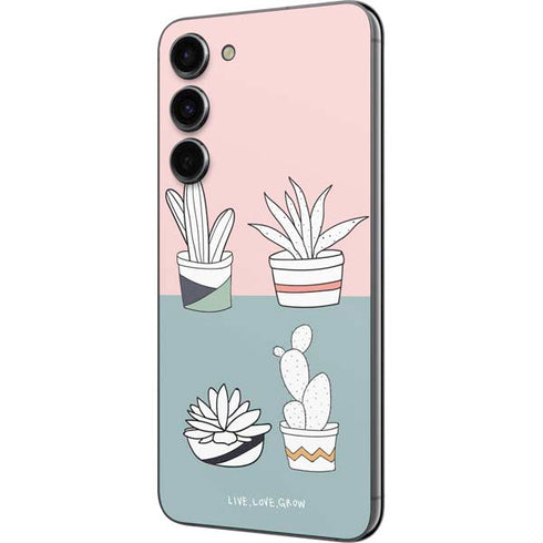 Succulent Sketch Galaxy S23 Plus Skin