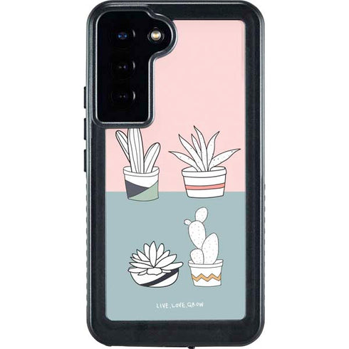 Succulent Sketch Galaxy S23 Plus Waterproof Case