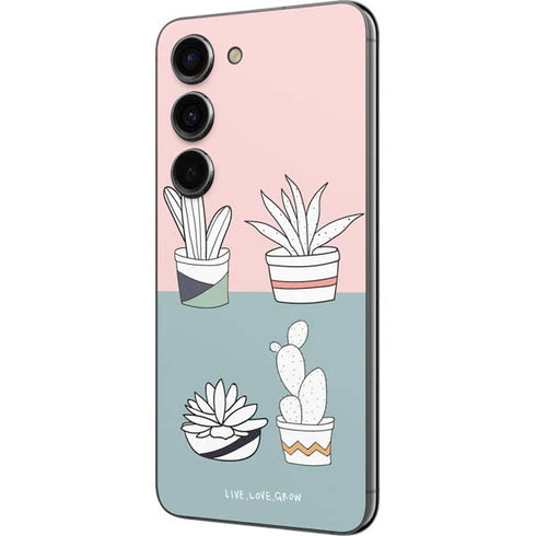 Succulent Sketch Galaxy S23 Skin