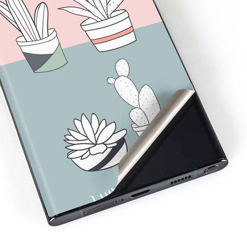 Succulent Sketch Galaxy S23 Ultra Skin