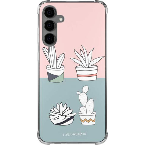 Succulent Sketch Galaxy S24 Plus Clear Case