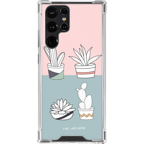 Succulent Sketch Galaxy S24 Ultra Clear Case
